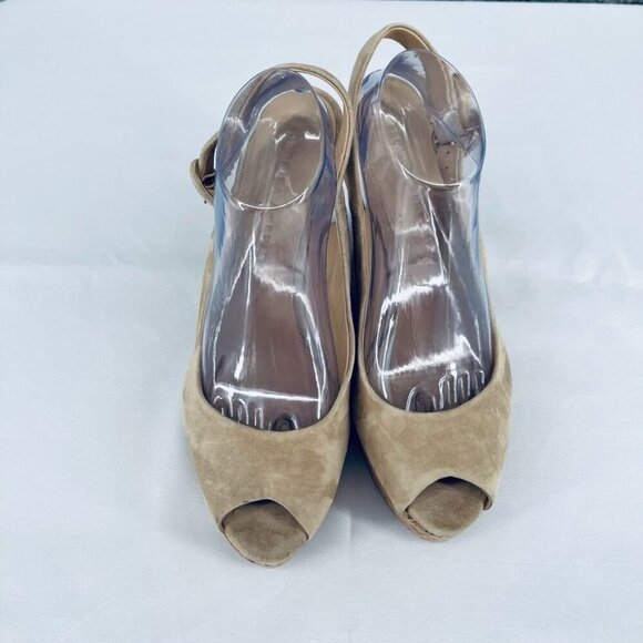 Veronica Beard  Dali Peep Toe Platform Wedge Sandal Size 11  Slingback - Picture 2 of 13